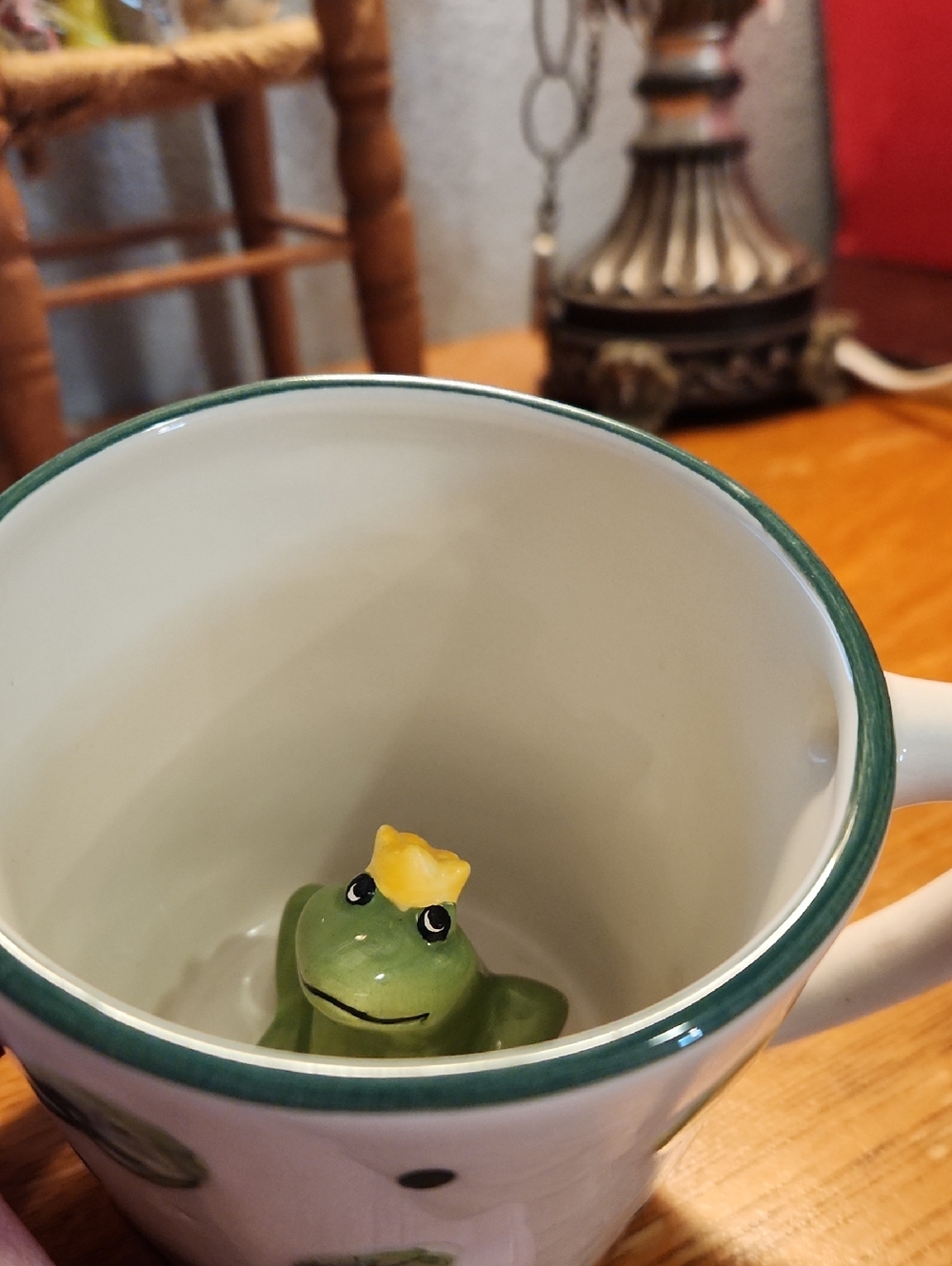 Vintage 1998 Peek A Boo Frog Prince Coffee Mug - Picture 2 of 4